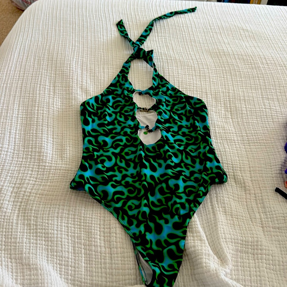 Glow in the dark fire bodysuit